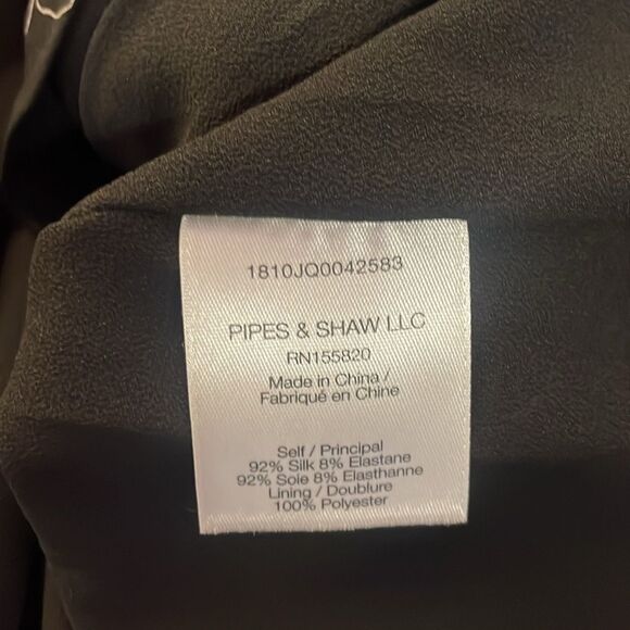 Veronica Beard Anders Dress Black Silk Stretch Floral Long Sleeve Size 4 - Picture 3 of 9